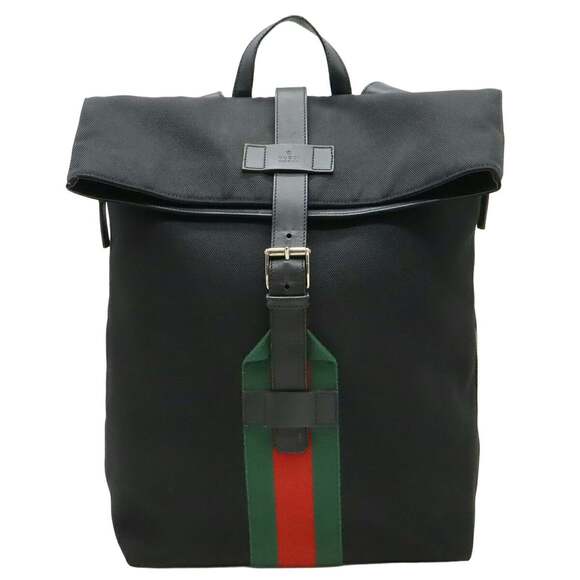 GUCCI Black Leather Backpack main image 7